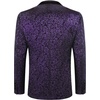 image:imageCOOFANDY Mens Floral Tuxedo Jacket Jacquard Suit Jacket Slim Fit Blazer for Wedding Prom DinnerPurple
