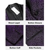 image:imageCOOFANDY Mens Floral Tuxedo Jacket Jacquard Suit Jacket Slim Fit Blazer for Wedding Prom DinnerPurple