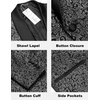 image:imageCOOFANDY Mens Floral Tuxedo Jacket Jacquard Suit Jacket Slim Fit Blazer for Wedding Prom DinnerSilver