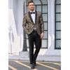 image:imageCOOFANDY Mens Floral Tuxedo Jacket Jacquard Suit Jacket Slim Fit Blazer for Wedding Prom DinnerType02gold