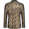 image:imageCOOFANDY Mens Floral Tuxedo Jacket Jacquard Suit Jacket Slim Fit Blazer for Wedding Prom DinnerType02gold