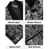 image:imageCOOFANDY Mens Floral Tuxedo Jacket Jacquard Suit Jacket Slim Fit Blazer for Wedding Prom DinnerType02silver