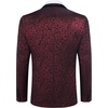 image:imageCOOFANDY Mens Floral Tuxedo Jacket Jacquard Suit Jacket Slim Fit Blazer for Wedding Prom DinnerWine Red