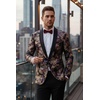 image:imageCOOFANDY Mens Floral Tuxedo Jacket Luxury Embroidered Stylish Suit Blazer Jacket for Wedding Party DinnerFlowerblack