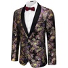 image:imageCOOFANDY Mens Floral Tuxedo Jacket Luxury Embroidered Stylish Suit Blazer Jacket for Wedding Party DinnerFlowerblack