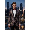 image:imageCOOFANDY Mens Floral Tuxedo Jacket Luxury Embroidered Stylish Suit Blazer Jacket for Wedding Party DinnerFlowerblack