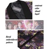 image:imageCOOFANDY Mens Floral Tuxedo Jacket Luxury Embroidered Stylish Suit Blazer Jacket for Wedding Party DinnerFlowerblack