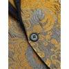 image:imageCOOFANDY Mens Floral Tuxedo Jacket Luxury Embroidered Wedding Blazer Dress Suit for Party DinnerGolden Yellow