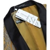 image:imageCOOFANDY Mens Floral Tuxedo Jacket Luxury Embroidered Wedding Blazer Dress Suit for Party DinnerGolden Yellow