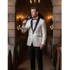 image:imageCOOFANDY Mens Floral Tuxedo Jacket Luxury Embroidered Wedding Blazer Dress Suit for Party DinnerWhite