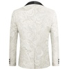 image:imageCOOFANDY Mens Floral Tuxedo Jacket Luxury Embroidered Wedding Blazer Dress Suit for Party DinnerWhite