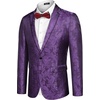 image:imageCOOFANDY Mens Floral Tuxedo Jacket Paisley Notch Lapel Stylish Suit Blazer Jacket for Wedding Dinner Prom Party