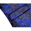 image:imageCOOFANDY Mens Floral Tuxedo Jacket Rose Embroidered Suit Jacket Wedding Prom Dinner Party Blazer01blue