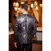 image:imageCOOFANDY Mens Floral Tuxedo Jackets Slim Fit Suit Blazer Jacket for Wedding Dinner PromBlue