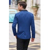 image:imageCOOFANDY Mens Floral Tuxedo Suit Jacket Slim Fit Dinner Jacket Party Prom Wedding Blazer JacketsBlue Jacquard 