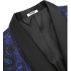 image:imageCOOFANDY Mens Floral Tuxedo Suit Jacket Slim Fit Dinner Jacket Party Prom Wedding Blazer JacketsBlue Paisley