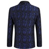image:imageCOOFANDY Mens Floral Tuxedo Suit Jacket Slim Fit Dinner Jacket Party Prom Wedding Blazer JacketsBlue Paisley