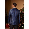 image:imageCOOFANDY Mens Floral Tuxedo Suit Jacket Slim Fit Dinner Jacket Party Prom Wedding Blazer JacketsBlue02