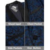 image:imageCOOFANDY Mens Floral Tuxedo Suit Jacket Slim Fit Dinner Jacket Party Prom Wedding Blazer JacketsBlue02