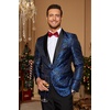 image:imageCOOFANDY Mens Floral Tuxedo Suit Jacket Slim Fit Dinner Jacket Party Prom Wedding Blazer JacketsBlue02