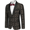 image:imageCOOFANDY Mens Floral Tuxedo Suit Jacket Slim Fit Dinner Jacket Party Prom Wedding Blazer JacketsGolden Paisley