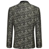 image:imageCOOFANDY Mens Floral Tuxedo Suit Jacket Slim Fit Dinner Jacket Party Prom Wedding Blazer JacketsGolden Paisley Pattern