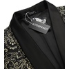 image:imageCOOFANDY Mens Floral Tuxedo Suit Jacket Slim Fit Dinner Jacket Party Prom Wedding Blazer JacketsGolden Paisley Pattern