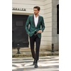 image:imageCOOFANDY Mens Floral Tuxedo Suit Jacket Slim Fit Dinner Jacket Party Prom Wedding Blazer JacketsGreen
