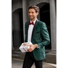 image:imageCOOFANDY Mens Floral Tuxedo Suit Jacket Slim Fit Dinner Jacket Party Prom Wedding Blazer JacketsGreen
