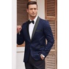 image:imageCOOFANDY Mens Floral Tuxedo Suit Jacket Slim Fit Dinner Jacket Party Prom Wedding Blazer JacketsNavy Blue