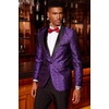 image:imageCOOFANDY Mens Floral Tuxedo Suit Jacket Slim Fit Dinner Jacket Party Prom Wedding Blazer JacketsPurple