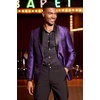 image:imageCOOFANDY Mens Floral Tuxedo Suit Jacket Slim Fit Dinner Jacket Party Prom Wedding Blazer JacketsPurple