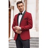image:imageCOOFANDY Mens Floral Tuxedo Suit Jacket Slim Fit Dinner Jacket Party Prom Wedding Blazer JacketsRed