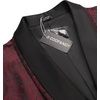 image:imageCOOFANDY Mens Floral Tuxedo Suit Jacket Slim Fit Dinner Jacket Party Prom Wedding Blazer JacketsRed Black