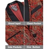 image:imageCOOFANDY Mens Floral Tuxedo Suit Jacket Slim Fit Dinner Jacket Party Prom Wedding Blazer JacketsRed Paisley Pattern