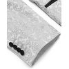 image:imageCOOFANDY Mens Floral Tuxedo Suit Jacket Slim Fit Dinner Jacket Party Prom Wedding Blazer JacketsWhite Jacquard 
