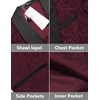 image:imageCOOFANDY Mens Floral Tuxedo Suit Jacket Slim Fit Dinner Jacket Party Prom Wedding Blazer JacketsWine Red