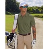 image:imageCOOFANDY Mens Golf Polo Shirts Short Sleeve Quick Dry Moisture Wicking Performance Collared Golf Shirt for MenArmy Green