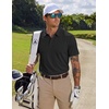 image:imageCOOFANDY Mens Golf Polo Shirts Short Sleeve Quick Dry Moisture Wicking Performance Collared Golf Shirt for MenBlack