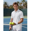 image:imageCOOFANDY Mens Golf Polo Shirts Short Sleeve Quick Dry Moisture Wicking Performance Collared Golf Shirt for MenBlackwhitelight Blue