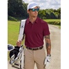 image:imageCOOFANDY Mens Golf Polo Shirts Short Sleeve Quick Dry Moisture Wicking Performance Collared Golf Shirt for MenDark Red