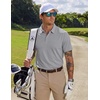 image:imageCOOFANDY Mens Golf Polo Shirts Short Sleeve Quick Dry Moisture Wicking Performance Collared Golf Shirt for MenGrey