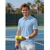 image:imageCOOFANDY Mens Golf Polo Shirts Short Sleeve Quick Dry Moisture Wicking Performance Collared Golf Shirt for MenLight Blue
