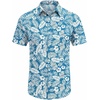 image:imageCOOFANDY Mens Hawaiian Shirt Short Sleeve Button Down Shirts Tropical Floral Summer Beach ShirtsAquamarine  Tropical Leaf