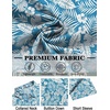 image:imageCOOFANDY Mens Hawaiian Shirt Short Sleeve Button Down Shirts Tropical Floral Summer Beach ShirtsAquamarine  Tropical Leaf
