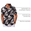 image:imageCOOFANDY Mens Hawaiian Shirt Short Sleeve Button Down Shirts Tropical Floral Summer Beach ShirtsBlack  Palm Leaf