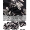 image:imageCOOFANDY Mens Hawaiian Shirt Short Sleeve Button Down Shirts Tropical Floral Summer Beach ShirtsBlack  Palm Leaf