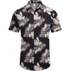 image:imageCOOFANDY Mens Hawaiian Shirt Short Sleeve Button Down Shirts Tropical Floral Summer Beach ShirtsBlack  Palm Leaf