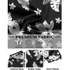 image:imageCOOFANDY Mens Hawaiian Shirt Short Sleeve Button Down Shirts Tropical Floral Summer Beach ShirtsBlack  White Floral