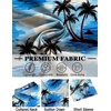 image:imageCOOFANDY Mens Hawaiian Shirt Short Sleeve Button Down Shirts Tropical Floral Summer Beach ShirtsBlue  Coconut Tree